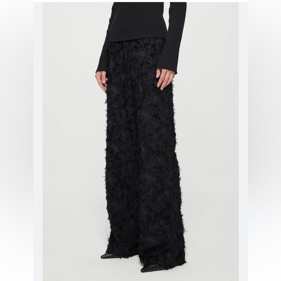 MADE IN FRANCE CHIC ZIGZAG FRINGE FLARE PANTS - Picture 1 of 3
